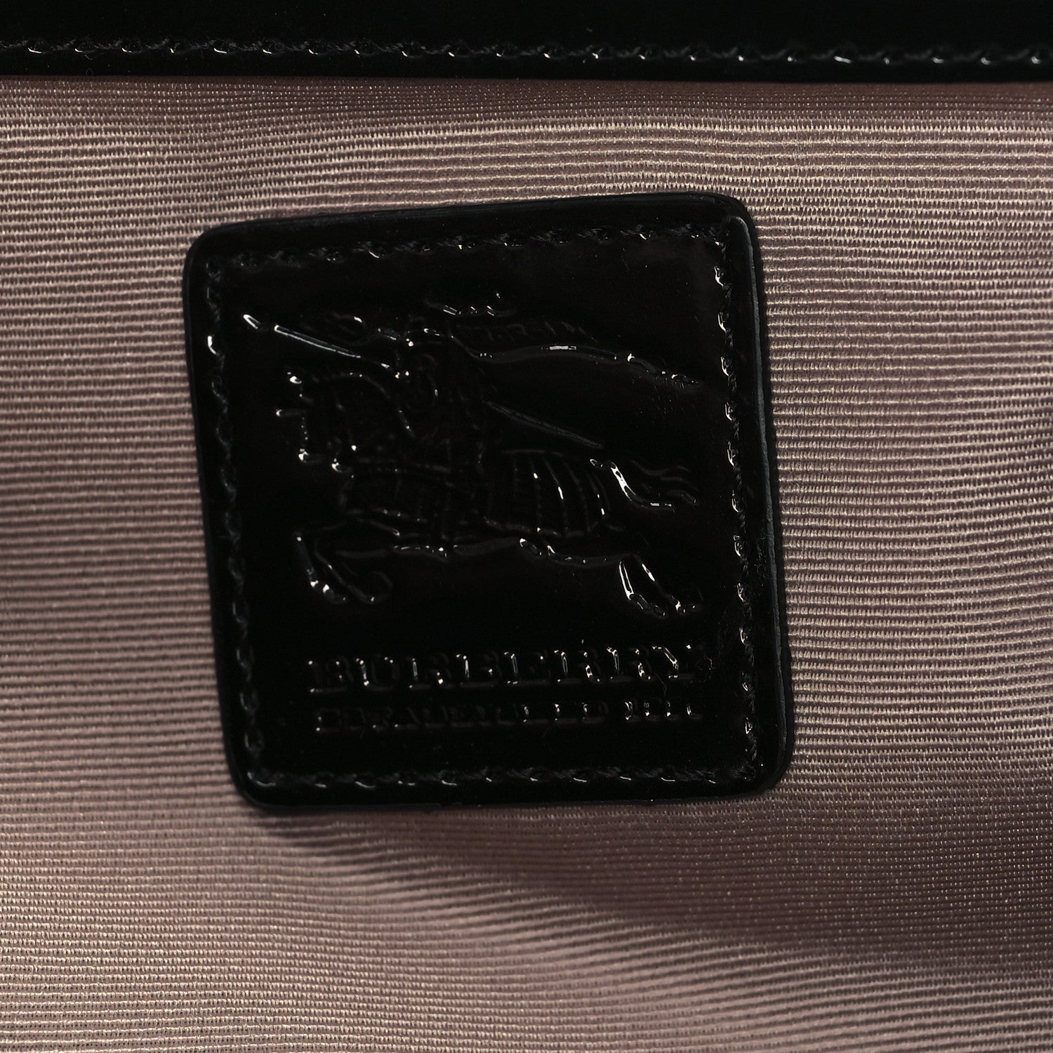 Burberry Supernova Check Patent Small Chester Bowling Bag Black 6 of 11