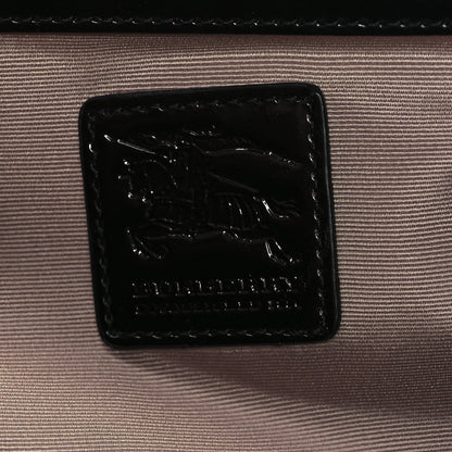 Burberry Supernova Check Patent Small Chester Bowling Bag Black 6 of 11
