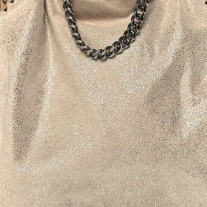 Stella McCartney Metallic Shaggy Deer Mini Falabella Fold Over Tote Gold 7 of 9