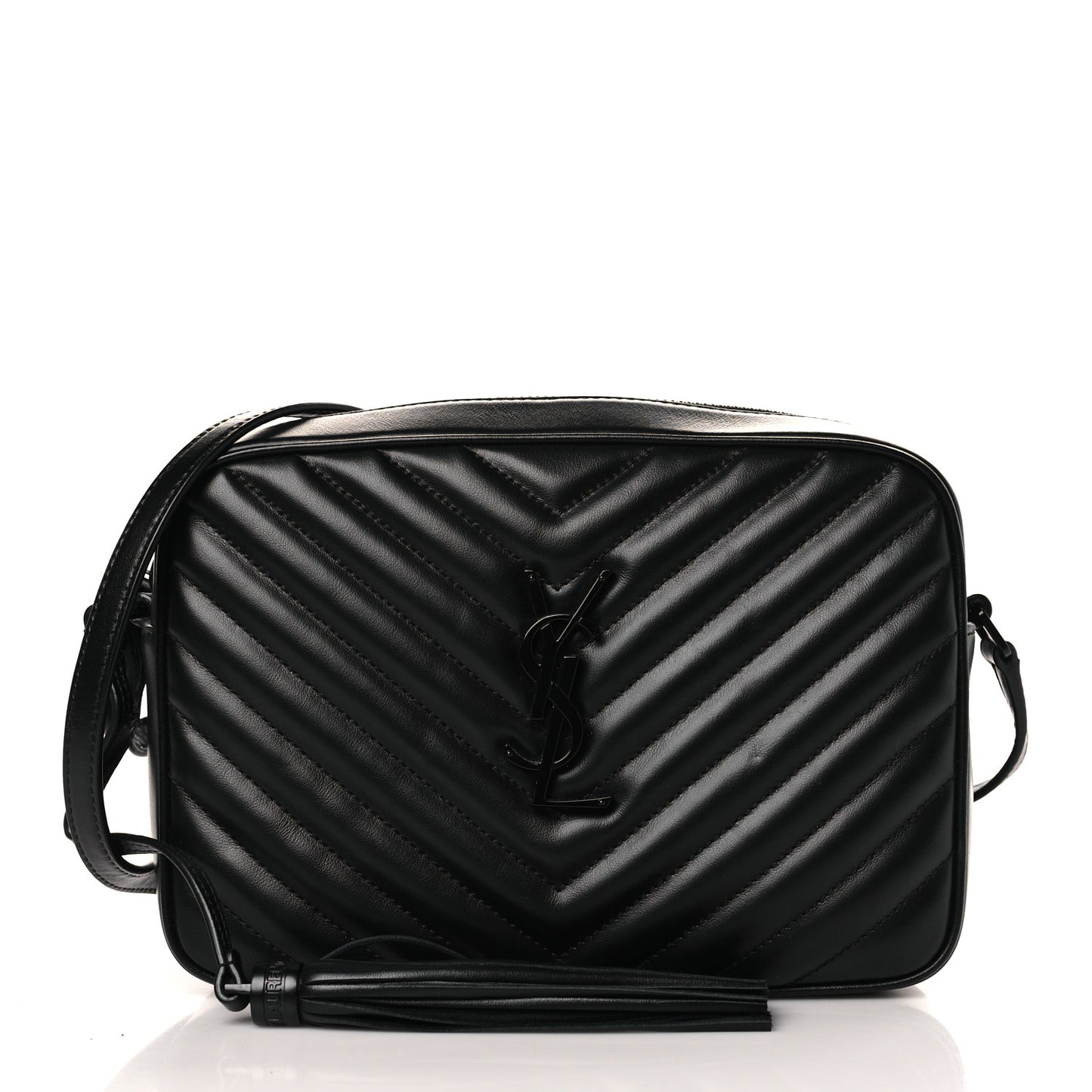 Calfskin Matelasse Monogram Monochrome Lou Camera Bag Black