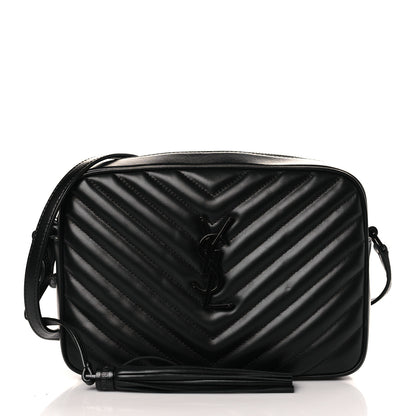Saint Laurent Calfskin Matelasse Monogram Monochrome Lou Camera Bag Black 1 of 10