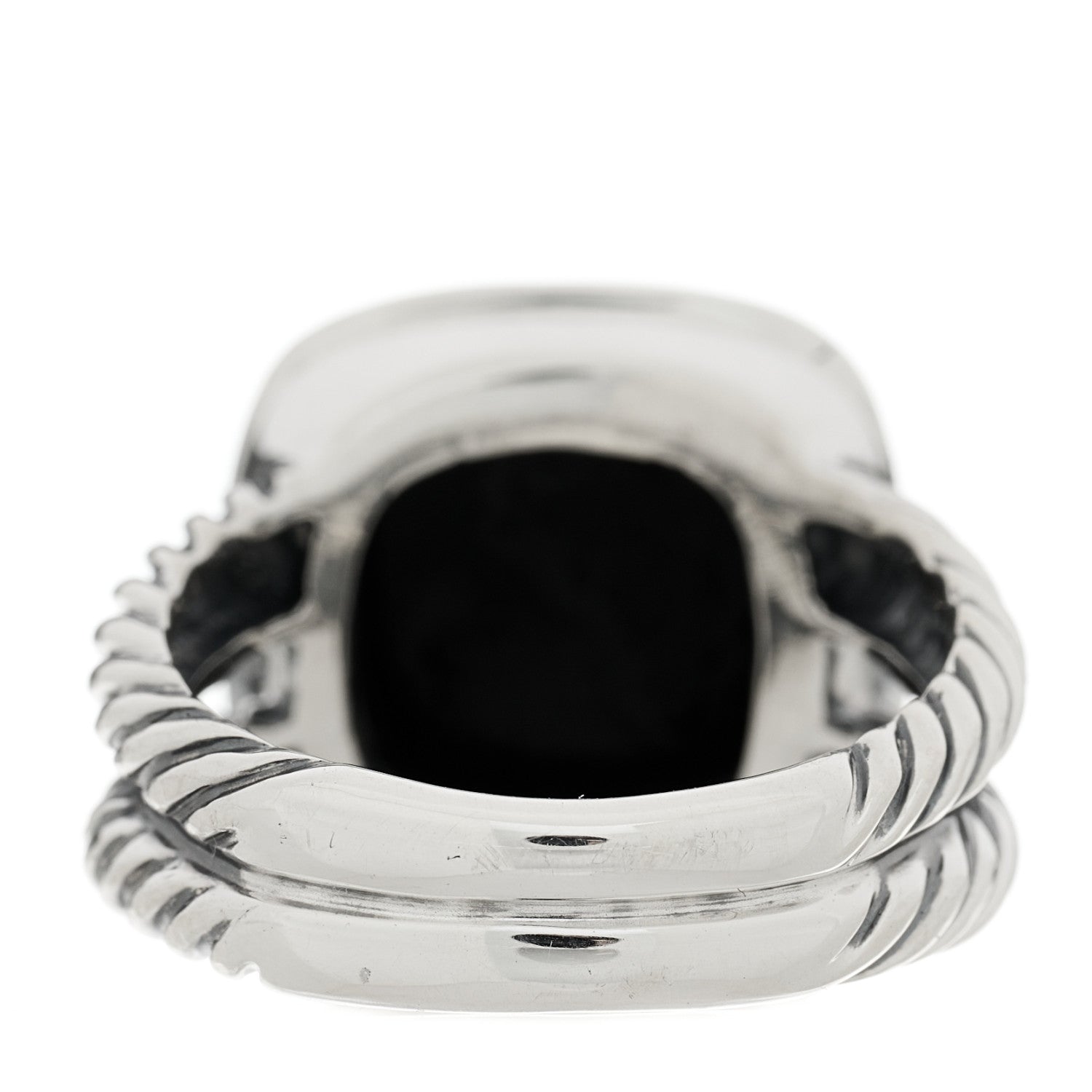 David Yurman Sterling Silver Diamond Black Onyx 11mm Albion Ring 54 6.75 4 of 7