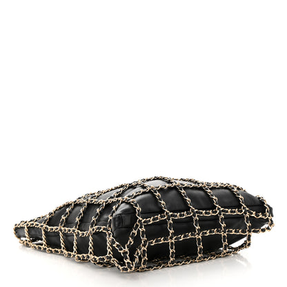 Chanel Lambskin Large Shopping Chain Tote Black 3 of 13