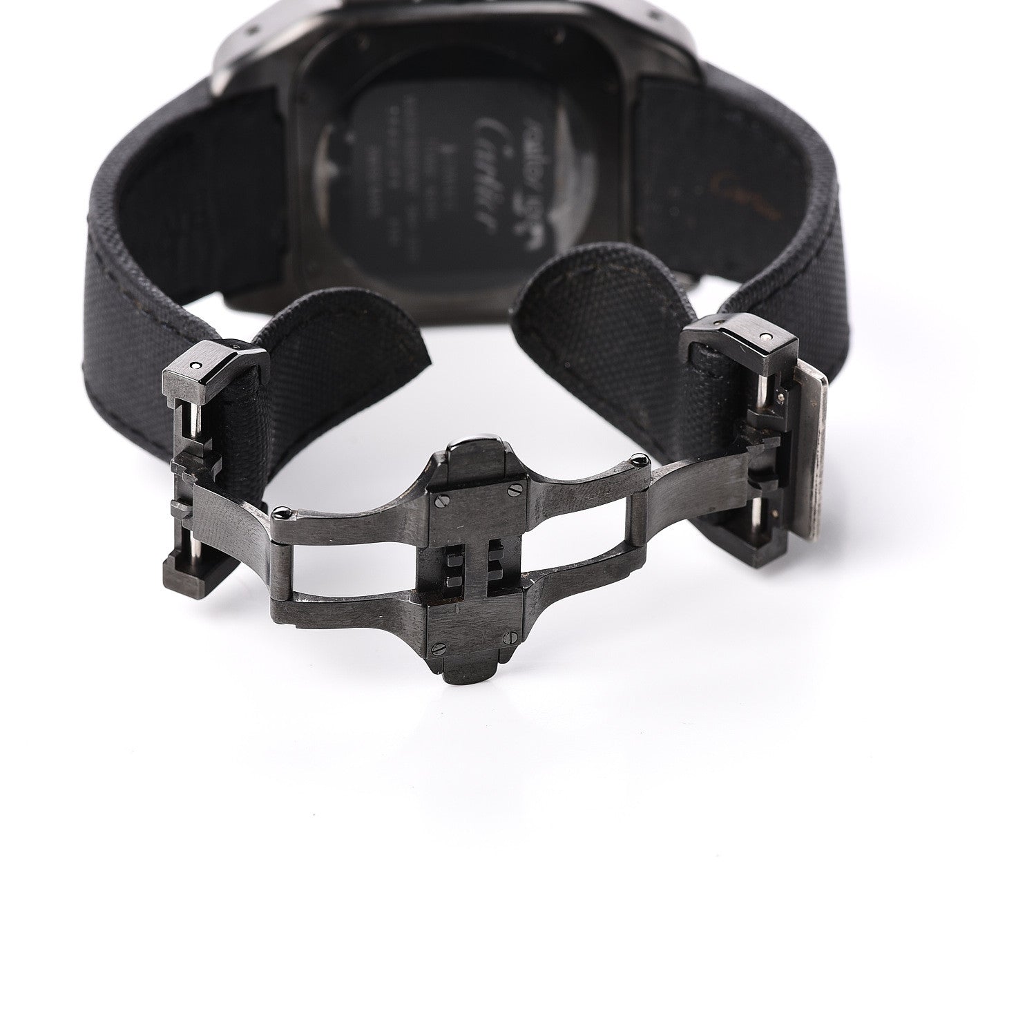 Cartier ADLC Titanium Nylon 41mm Santos 100 Chronograph Automatic Watch Black 6 of 6
