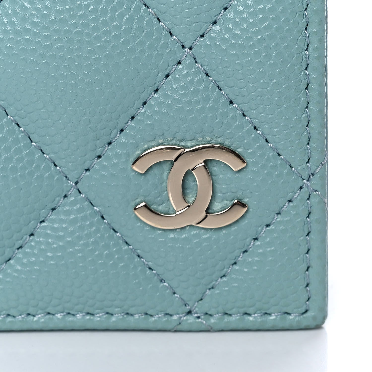 Chanel Caviar Quilted Passport Holder Light Blue 8 of 11
