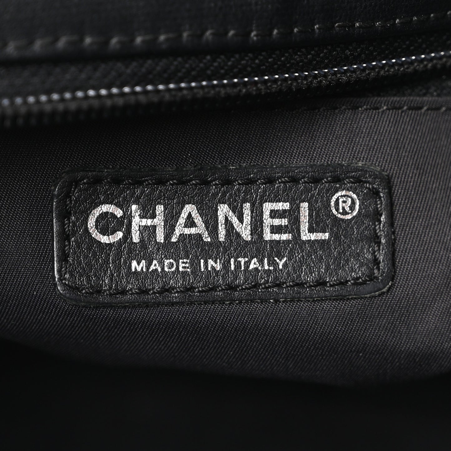 Coated Canvas Large Paris Biarritz Tote Black