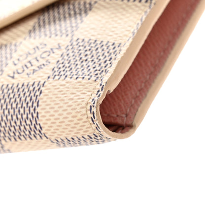 Louis Vuitton Damier Azur Victorine Wallet Rose Ballerine 13 of 14