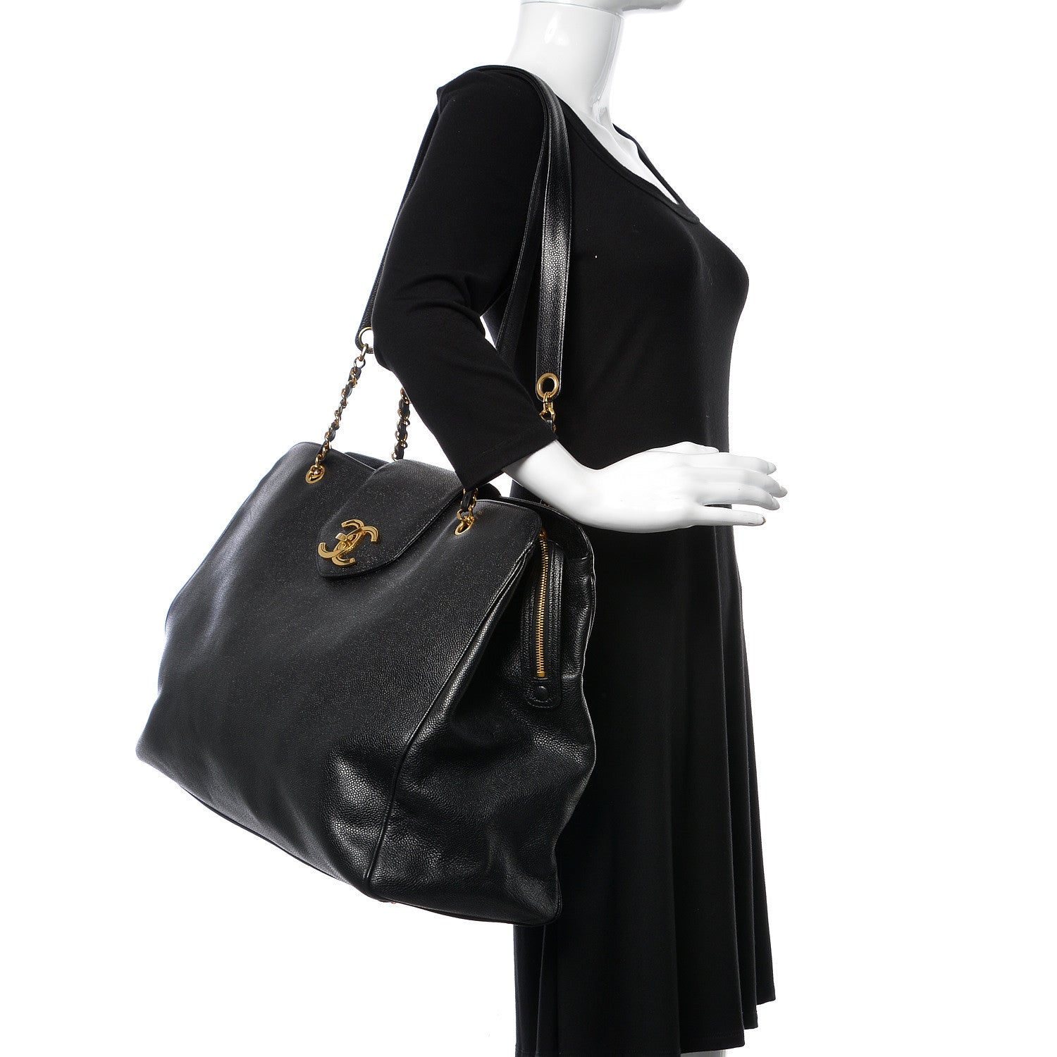 Chanel Caviar XL Weekender Bag Black 2 of 12
