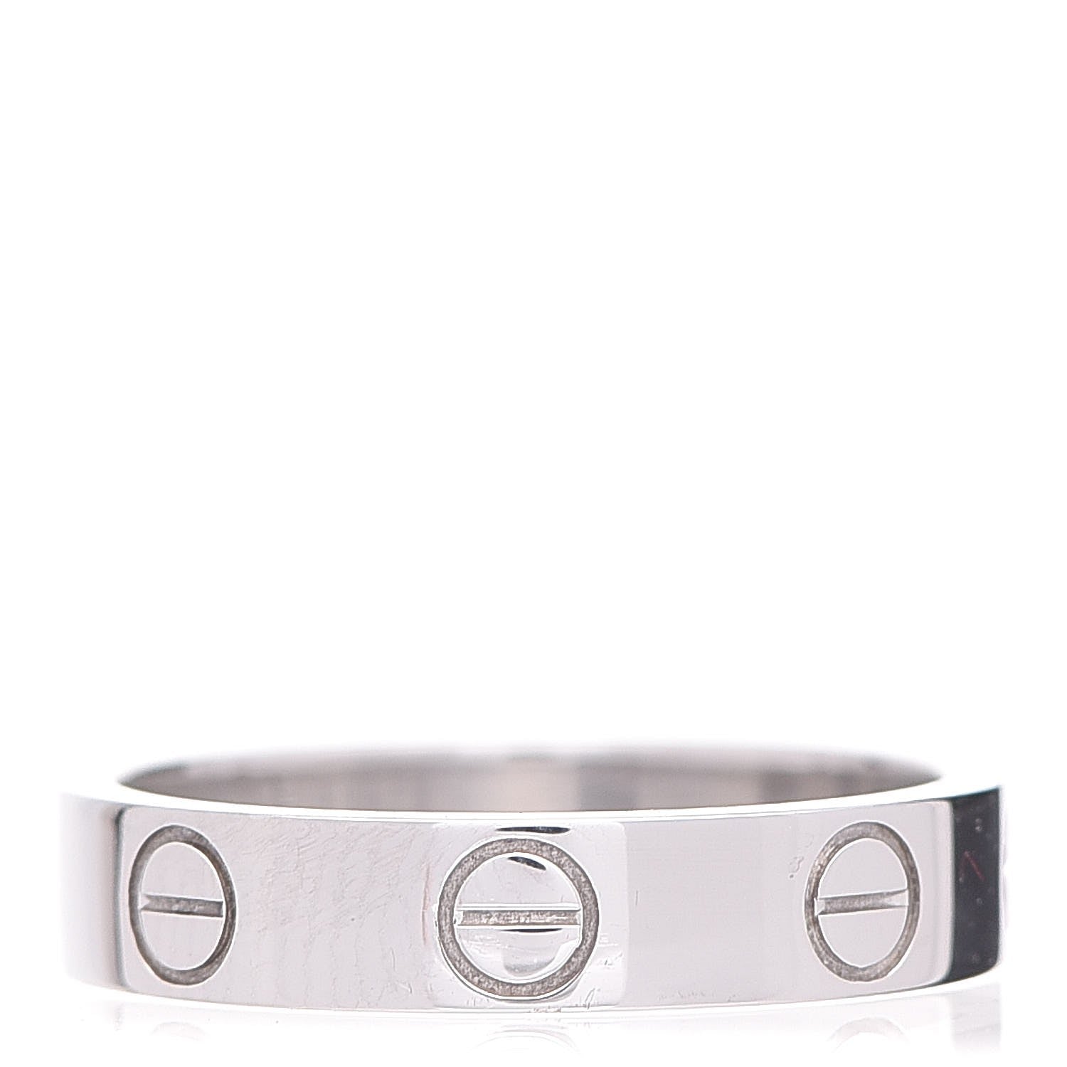 Cartier 18K White Gold 3.5mm LOVE Wedding Band Ring 47 4 1 of 4
