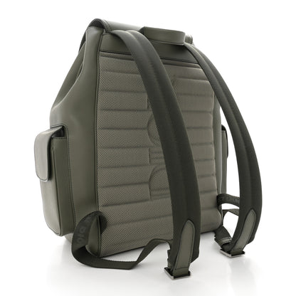 Christian Dior Grained Calfskin Saddle Drawstring Backpack Green 3 of 10
