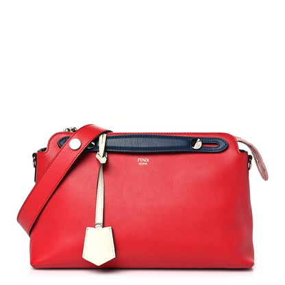 Fendi Vitello Dolce 4 Color Medium By The Way Boston Bag Caipiroska Blue Multicolor 1 of 9