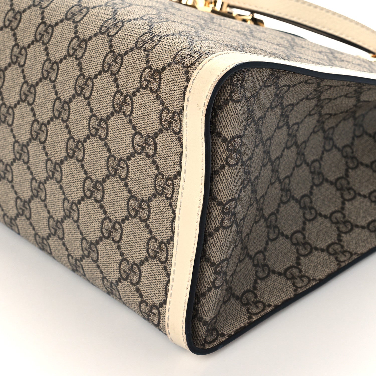 Gucci GG Supreme Monogram Medium Padlock Tote White 11 of 11