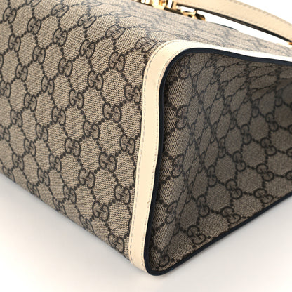 Gucci GG Supreme Monogram Medium Padlock Tote White 11 of 11
