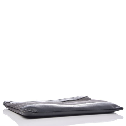 Balenciaga Cotton Canvas Calfskin Logo Clutch Ombre Grey Gradient 4 of 12