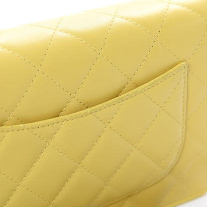 Chanel Lambskin Quilted Reissue Wallet On Chain WOC Yellow 10 of 13