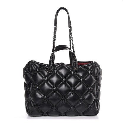 Chanel Calfskin Quilted Large Chesterfield Tote Black 1 of 8