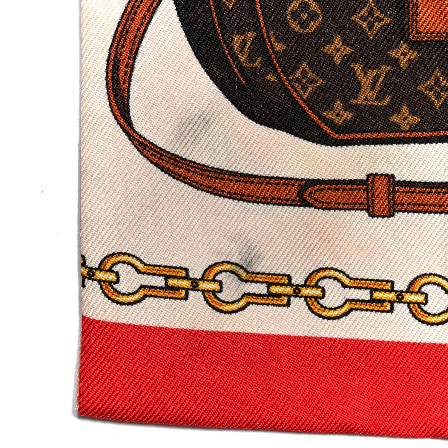 Louis Vuitton Silk Monogram Tribute To Bandeau Red 5 of 6