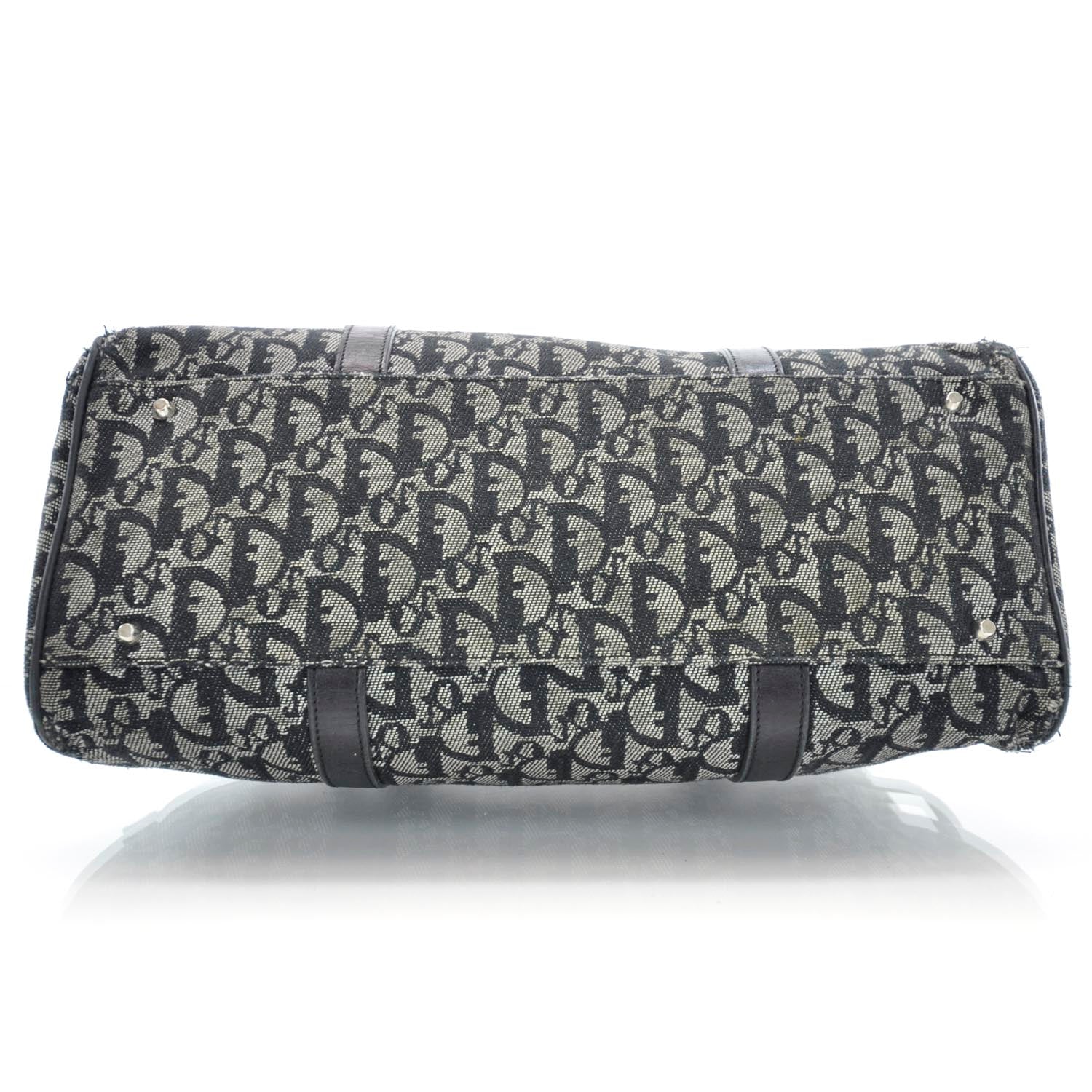 Christian Dior Denim Monogram Charms Boston Black 6 of 12