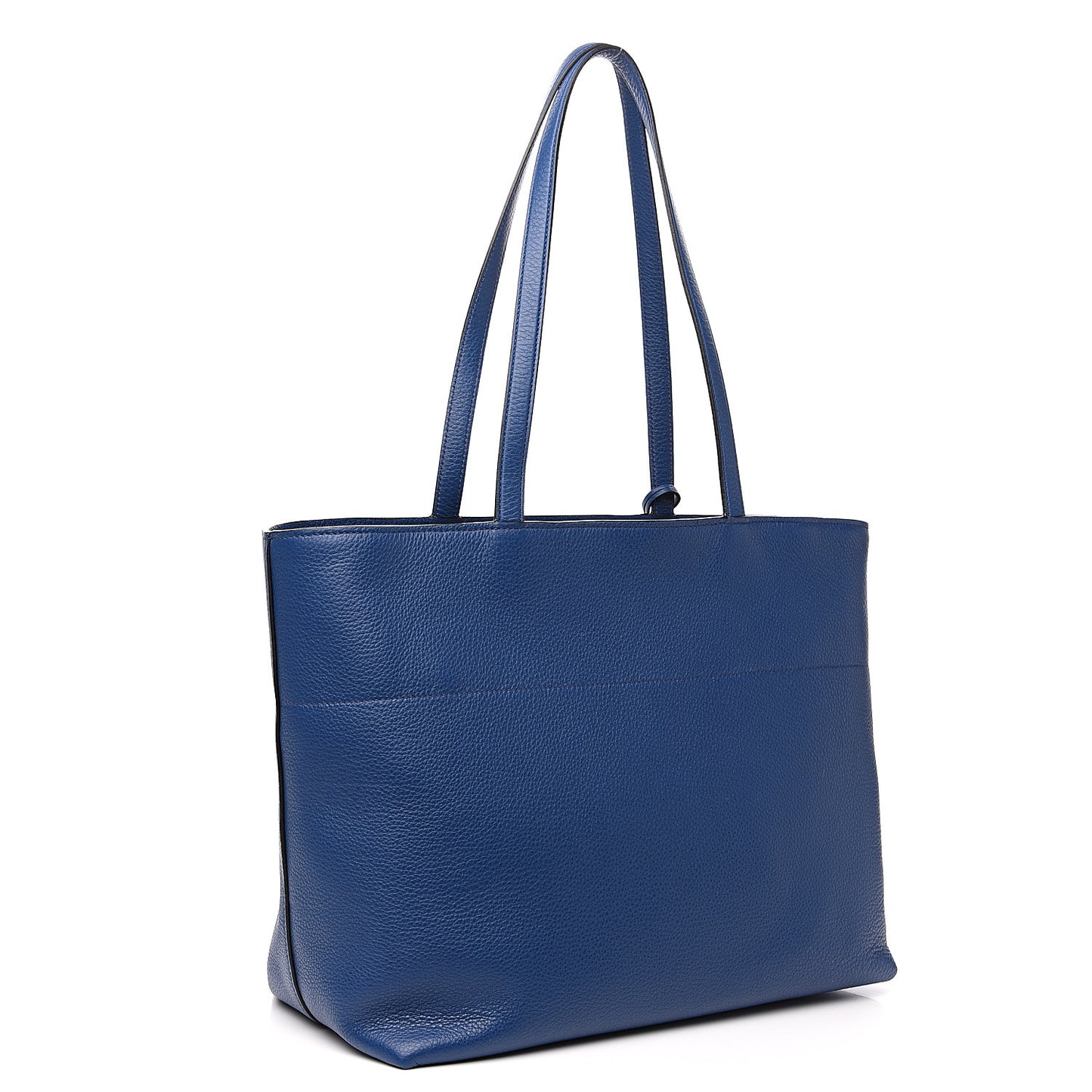 Vitello Phenix Zip Shopping Tote Bluette