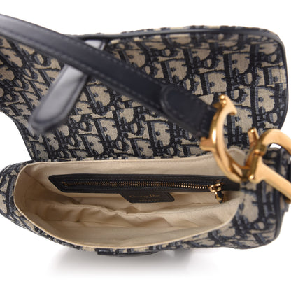 Christian Dior Oblique Saddle Bag Blue 5 of 11
