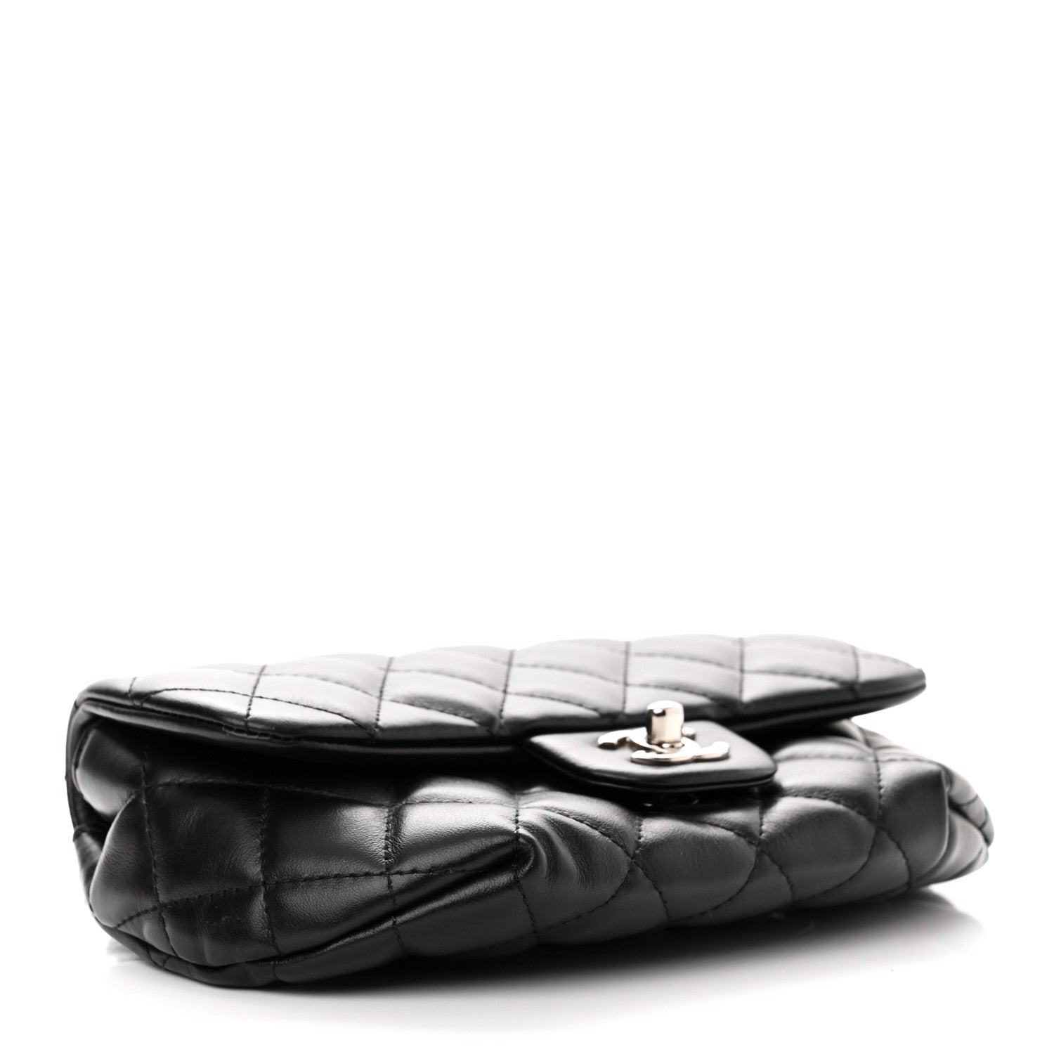 Chanel Calfskin Quilted CC Uniform Flap Belt Bag Black 4 of 12