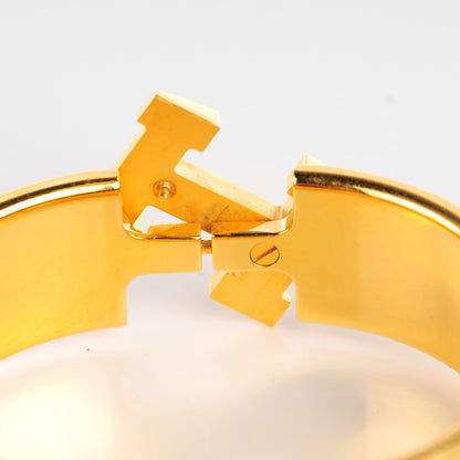 Hermes Enamel Wide Clic Clac H Bracelet GM Black 4 of 5