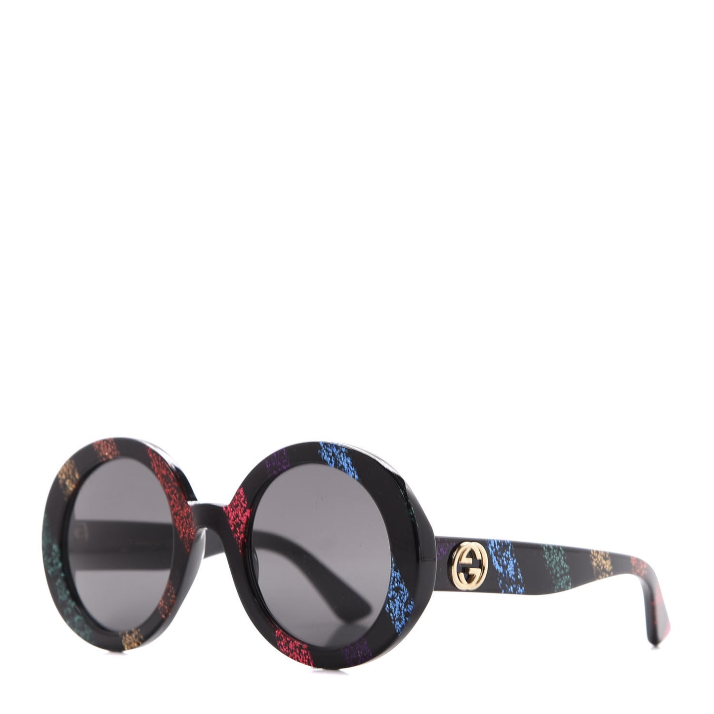 Acetate Round Glitter GG0319S Sunglasses Rainbow