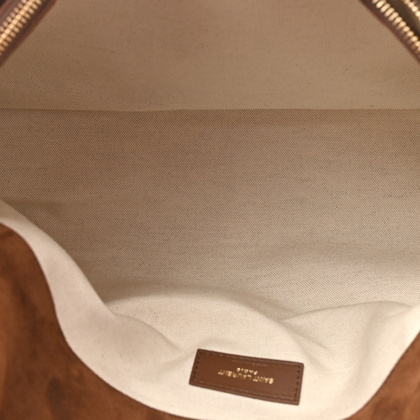 Suede Shearling Patchwork Monogram Giant Jamie Brown Beige