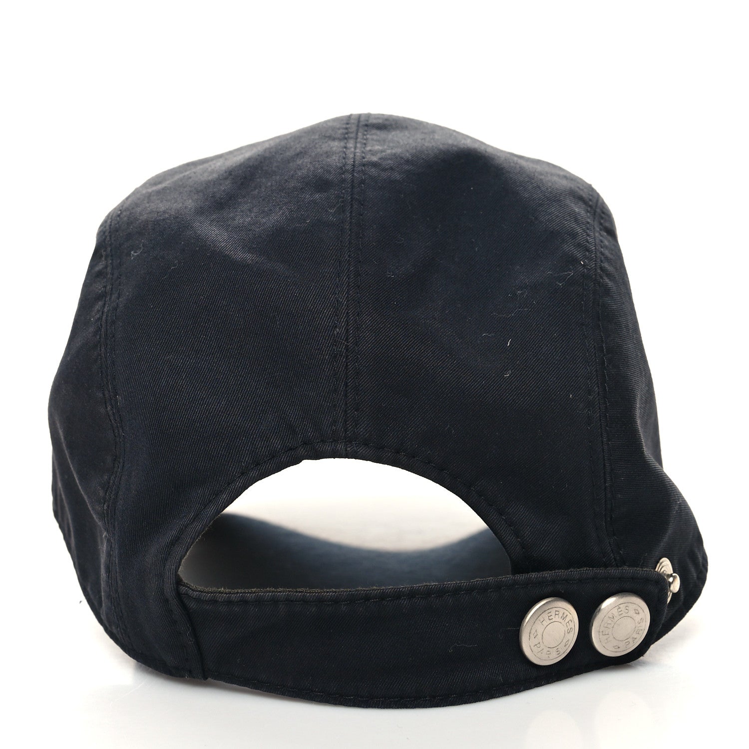 Hermes Stretch Cotton Lambskin Nevada Puzzle Equestre Hat 58 Black 4 of 7