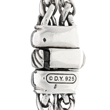 David Yurman Sterling Silver Diamond 18mm Double Wheat Chain Necklace 4 of 4