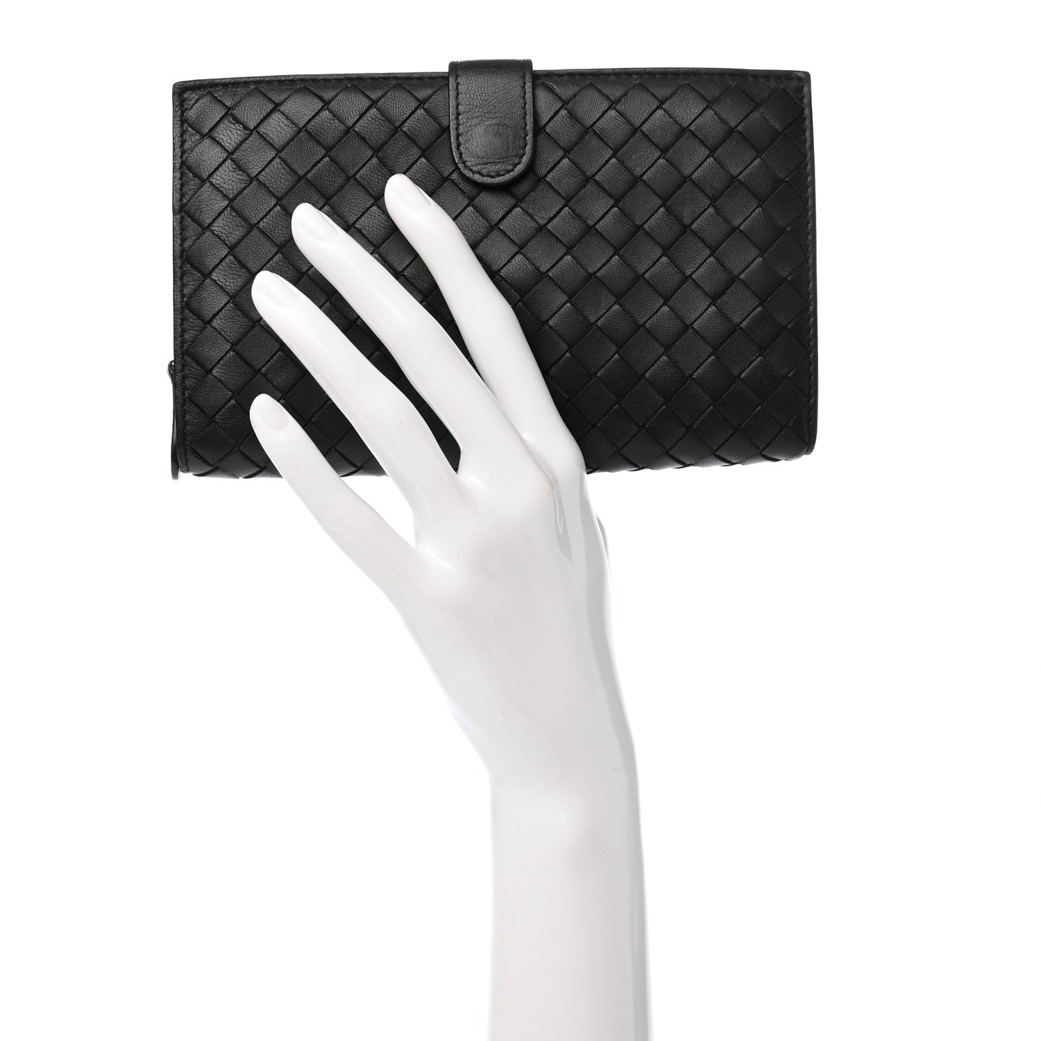 Bottega Veneta Nappa Intrecciato Continental Wallet Black 2 of 7