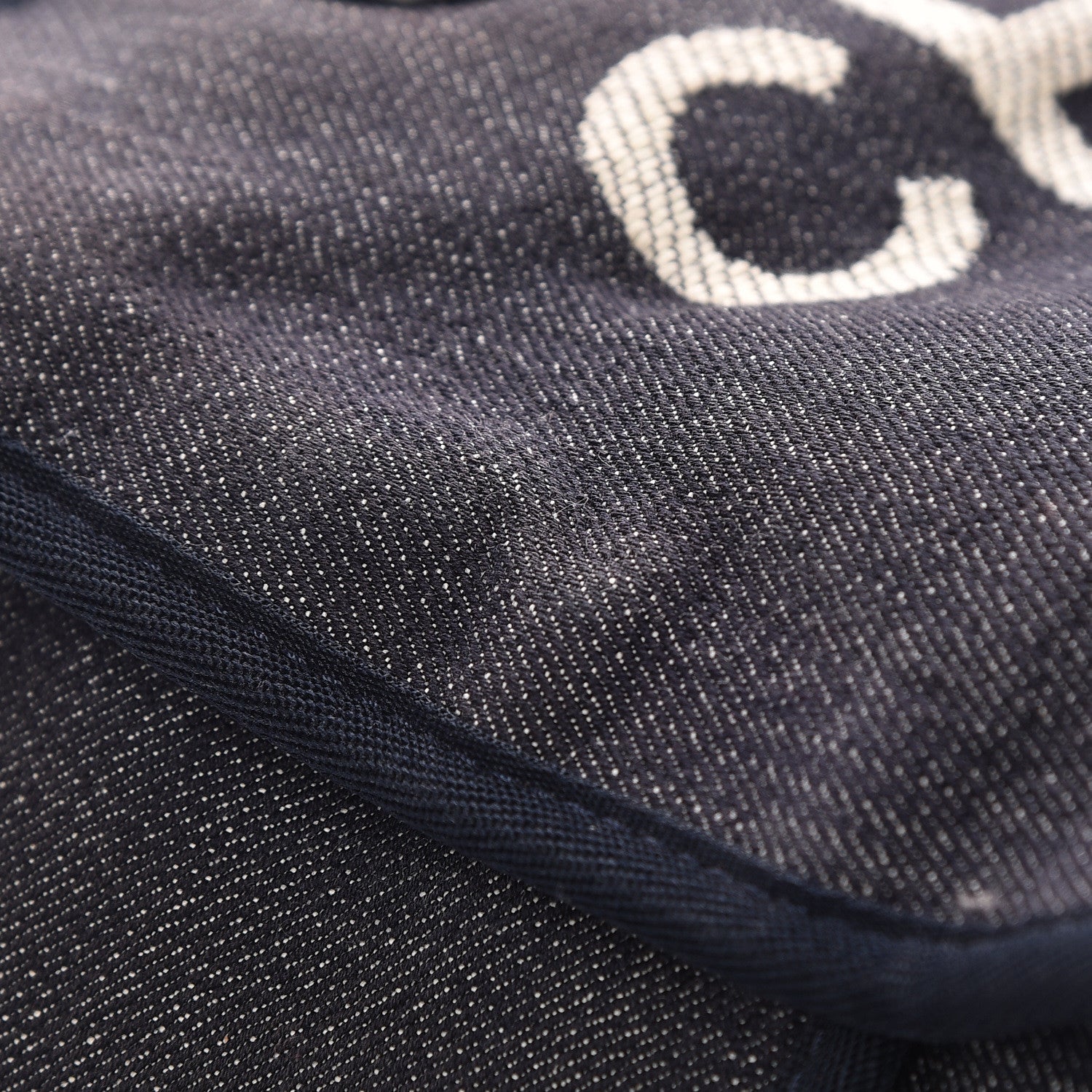 Chanel Denim Deauville Bowling Bag Dark Blue 17 of 17