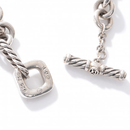 David Yurman Sterling Silver 18K Yellow Gold Cable Heart Charm Bracelet 4 of 4