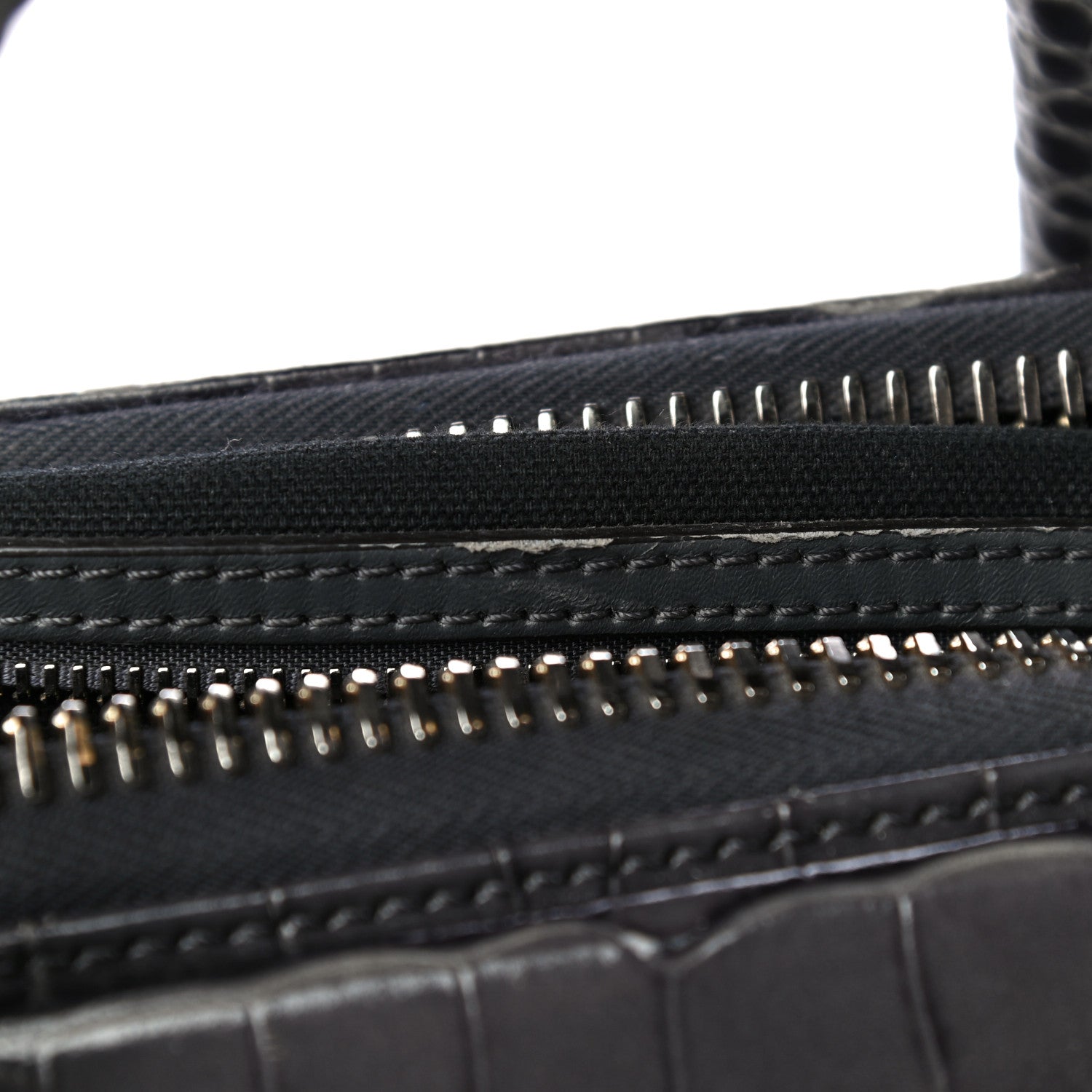 Givenchy Calfskin Crocodile Embossed Small Antigona Storm Grey 16 of 20