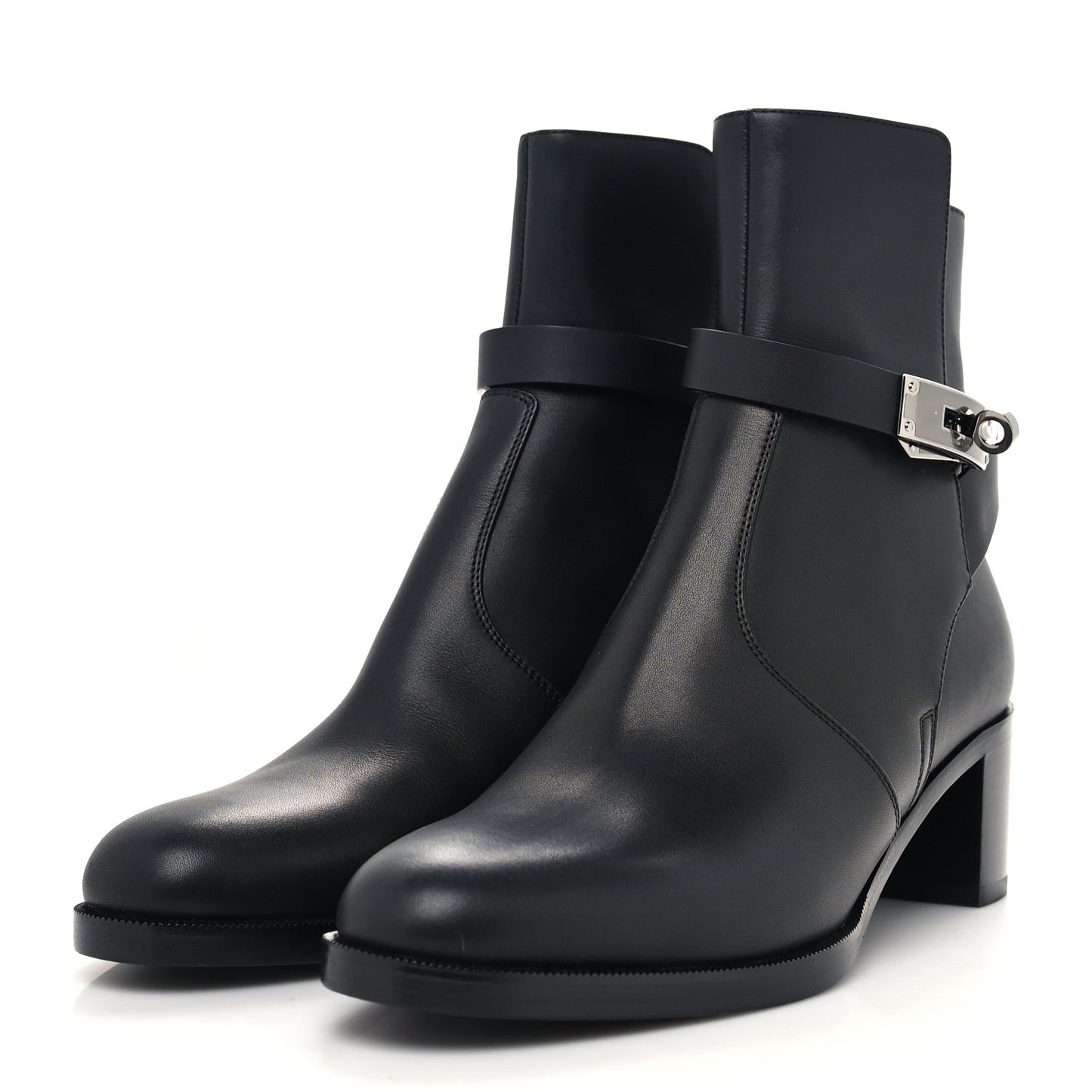 Calfskin Frenchie 50 Ankle Boots 36 Black