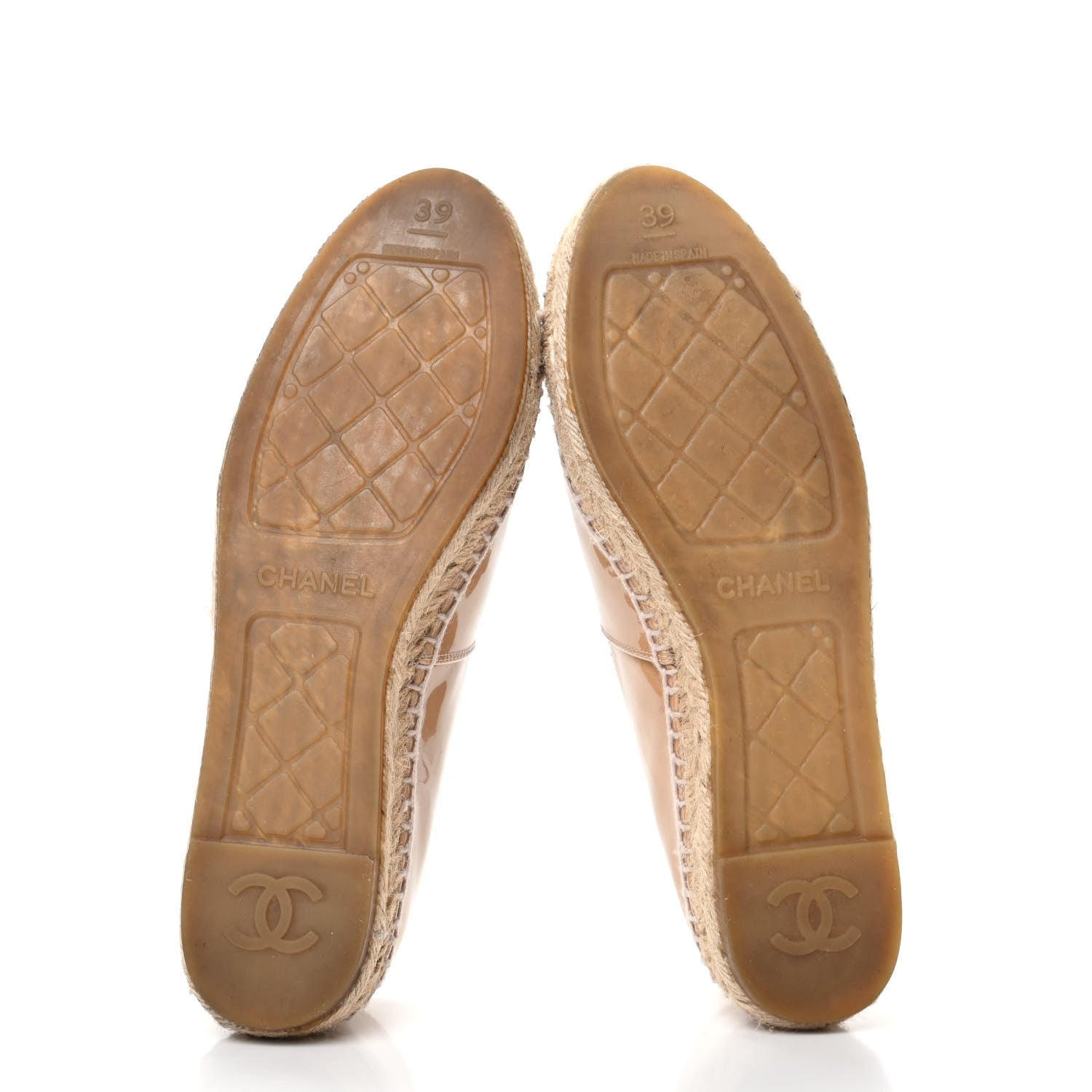 Chanel Patent CC Espadrilles 39 Beige 5 of 7