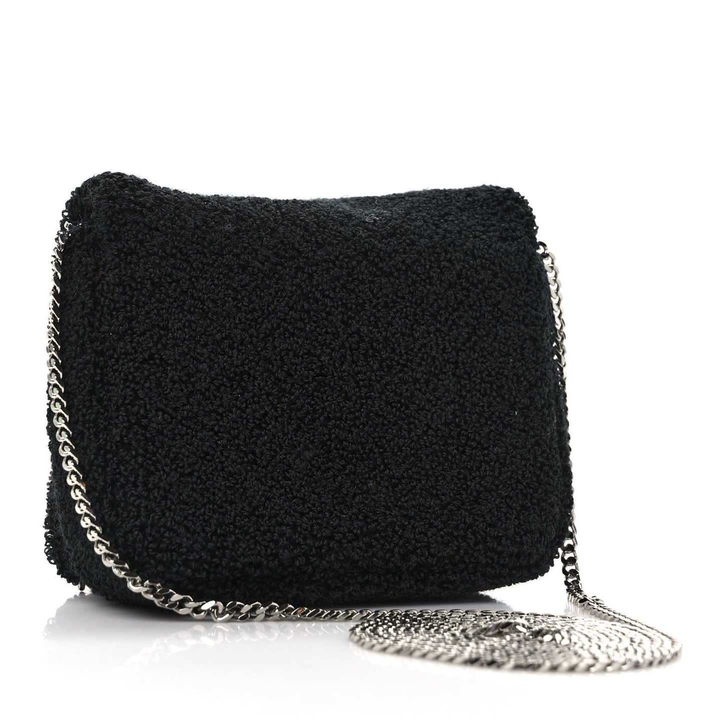 Cotton Terry Mini Love Lola Bag Black White