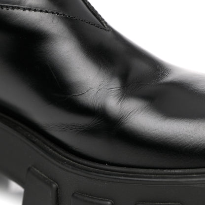Prada Spazzolato Rois Monolith Chelsea 55mm Ankle Boots 37.5 Black 12 of 16
