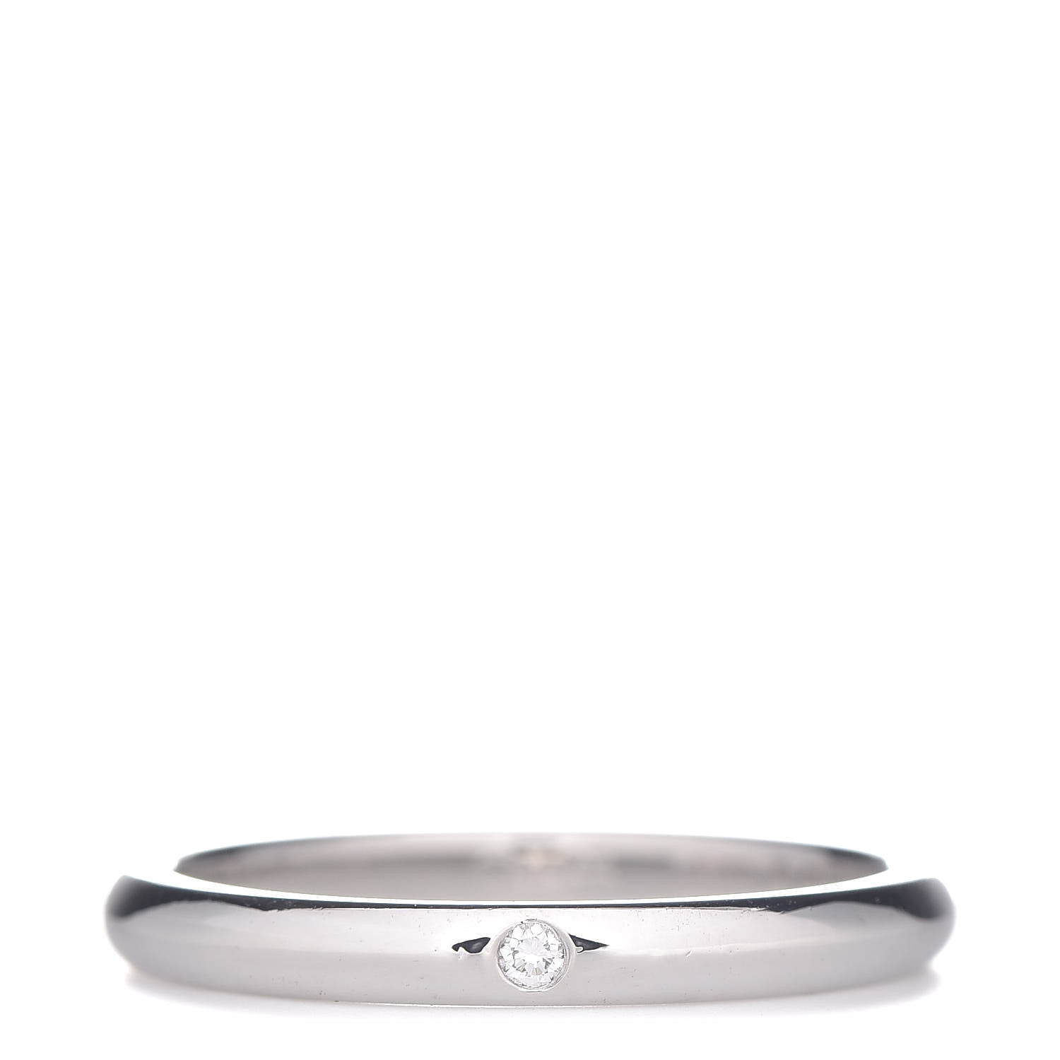 Tiffany Platinum Diamond Elsa Peretti Band Ring 60 9 1 of 7