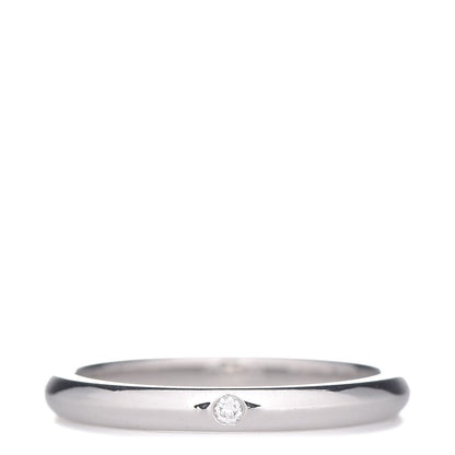 Tiffany Platinum Diamond Elsa Peretti Band Ring 60 9 1 of 7