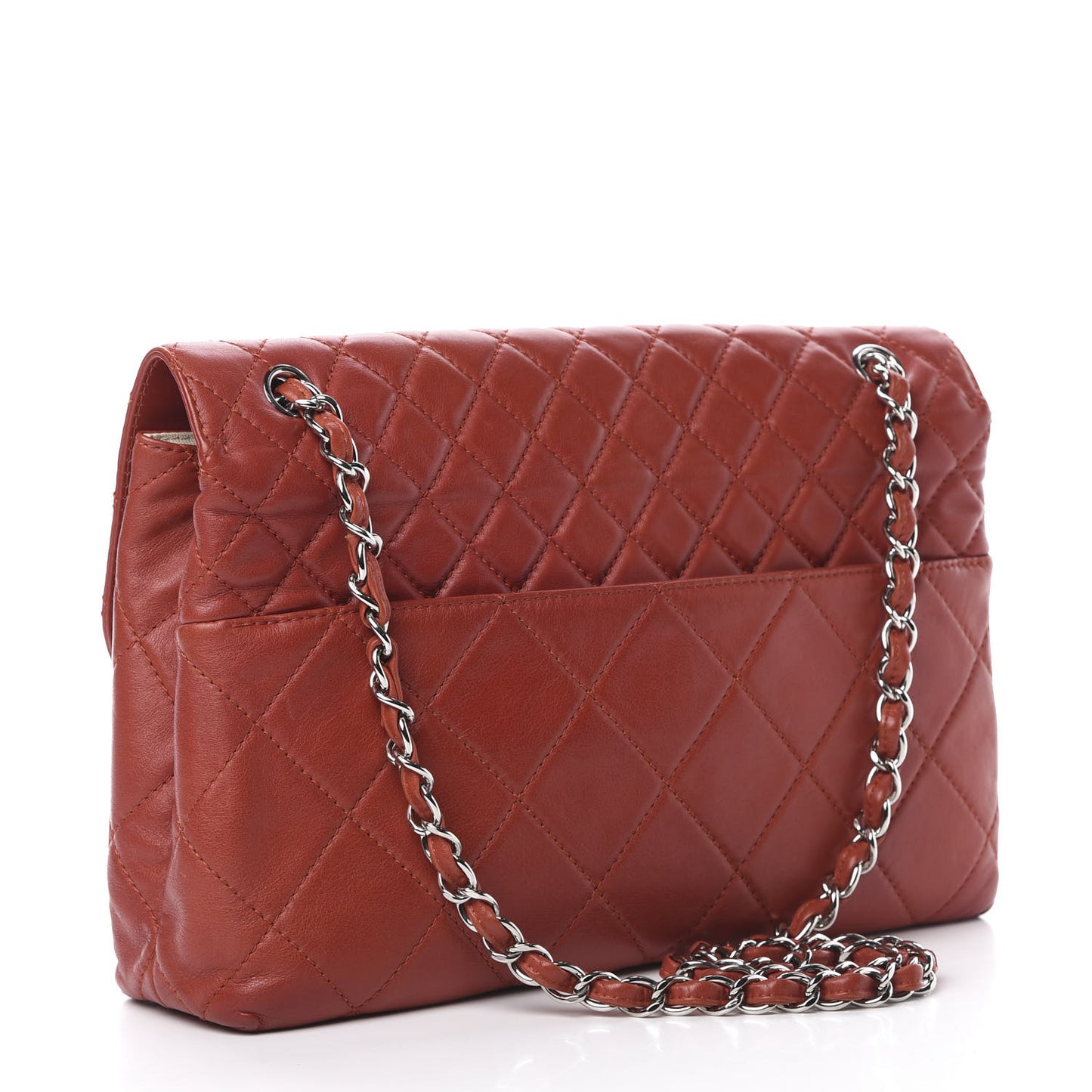 Calfskin Quilted In the Business Flap Bag Red