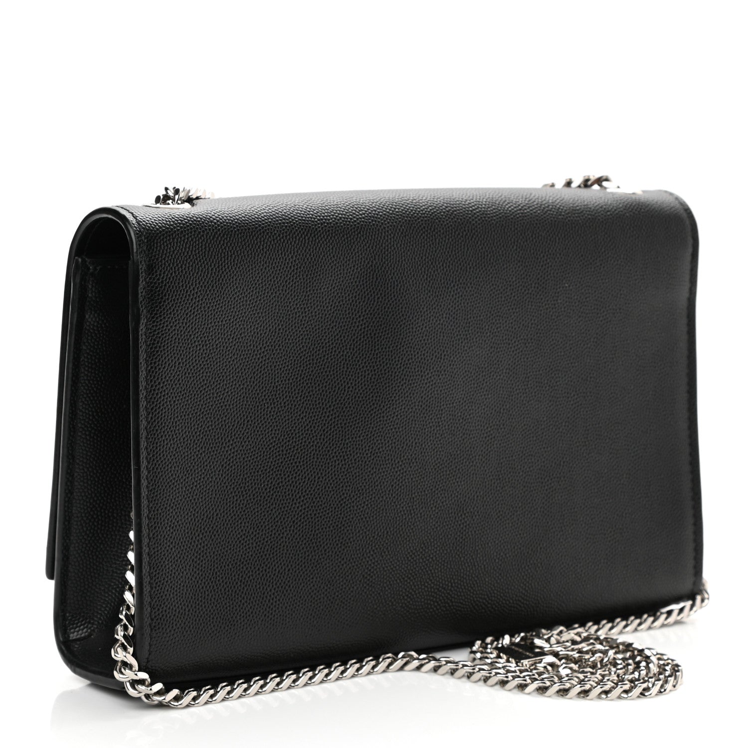 Saint Laurent Grain De Poudre Medium Classic Monogram Kate Satchel Black 3 of 10