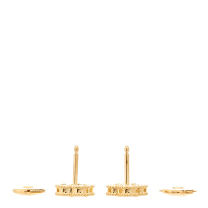 Van Cleef & Arpels 18K Yellow Gold Black Onyx Sweet Alhambra Earrings 3 of 5