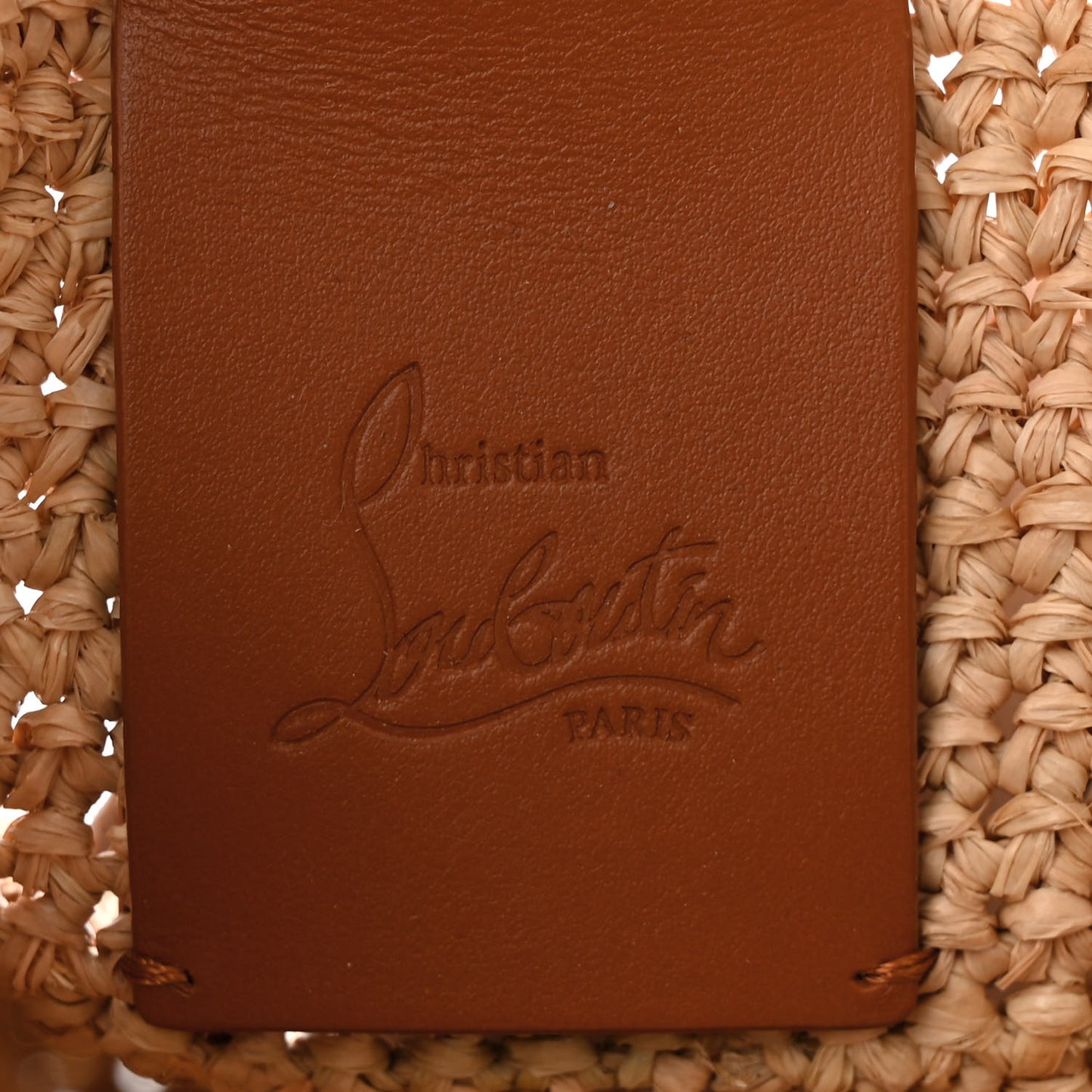 Raffia Calfskin Small By My Side Tote Natural Cuoio