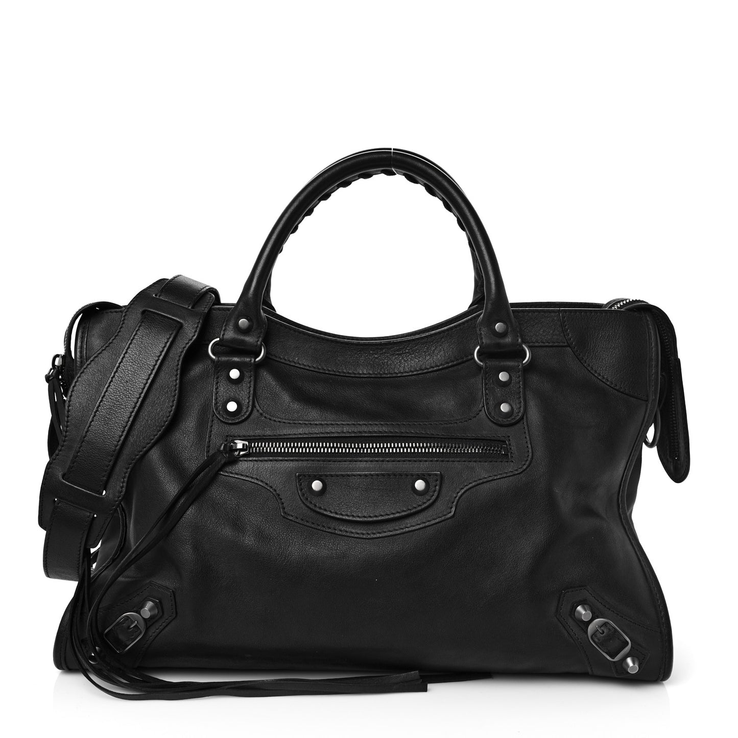 Calfskin Classic Silver Hardware City Black