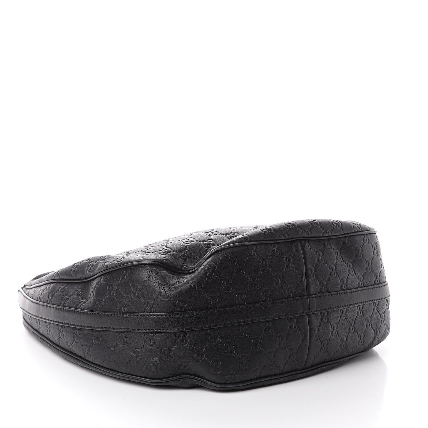 Guccissima Large GG Twins Hobo Black