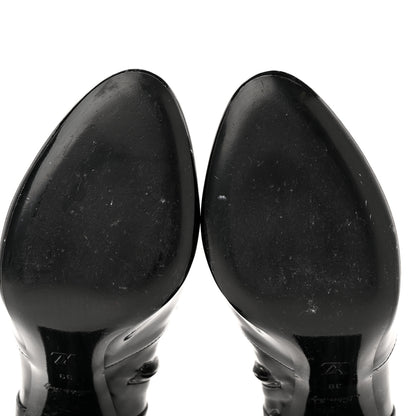 Louis Vuitton Patent Uniformes Silhouette Ankle Boots 39 Black 9 of 10