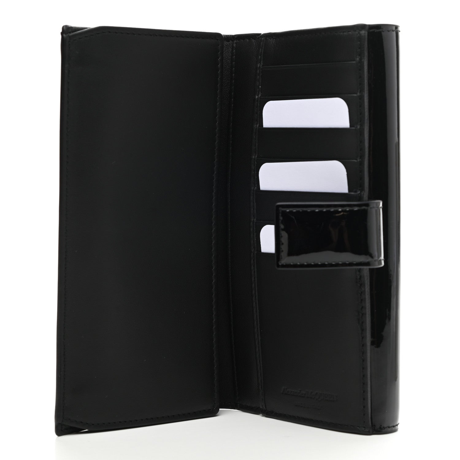 Alexander McQueen Patent Skull Continental Wallet Black 6 of 10