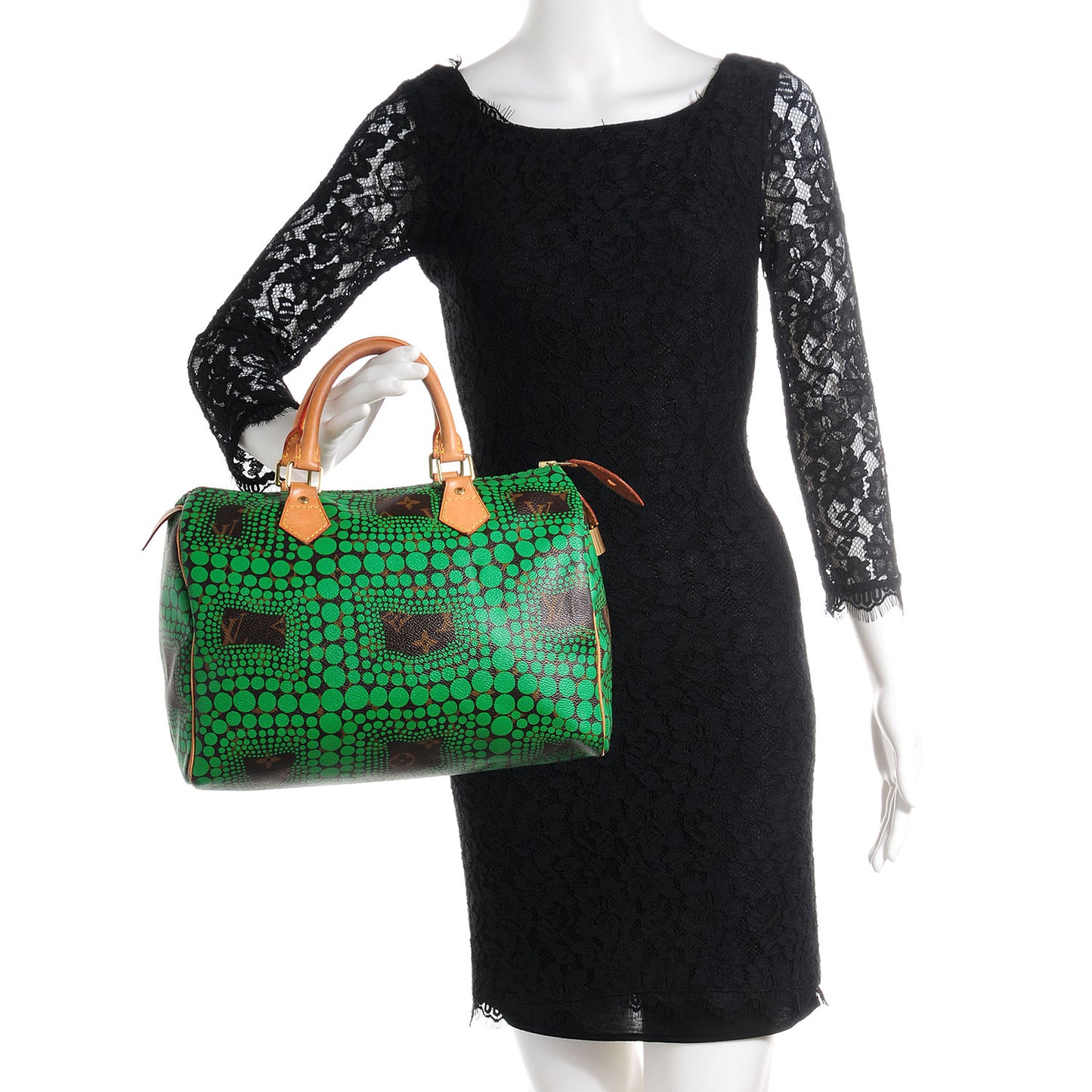 Monogram Kusama Town Speedy 30 Green