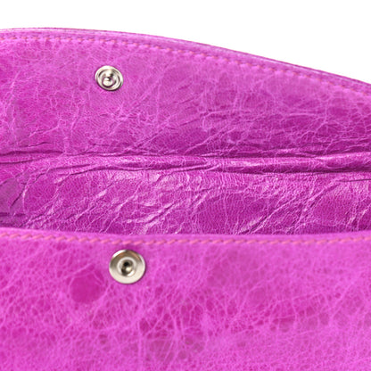 Balenciaga Agneau Giant Brogues Hardware Envelope Clutch Magenta 14 of 14